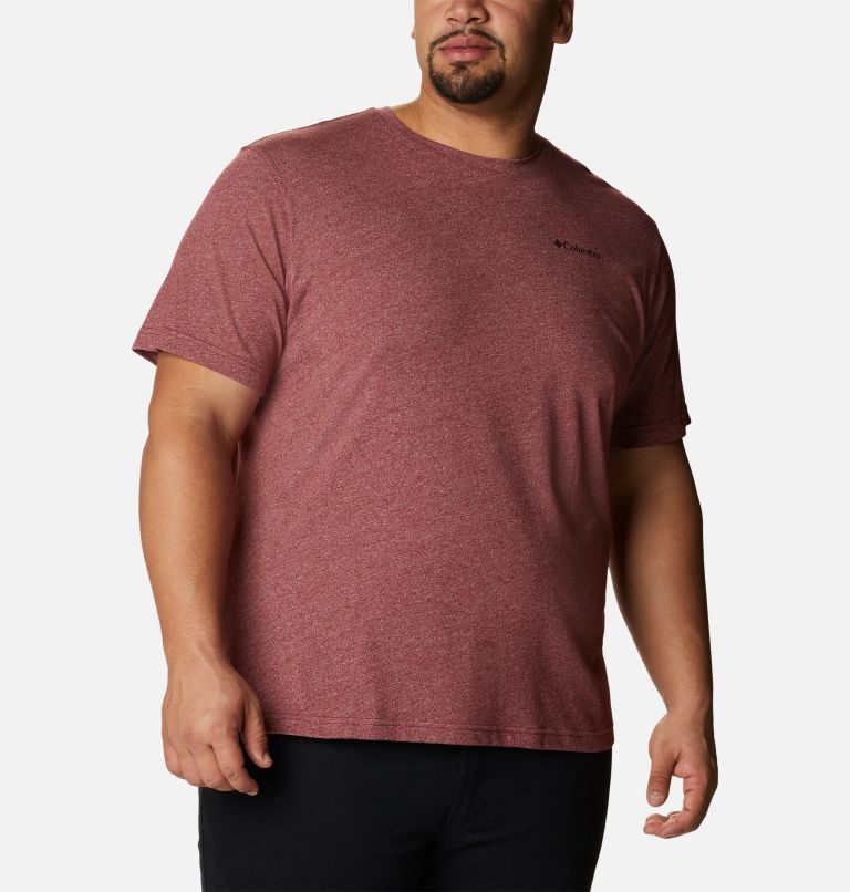 Men's Columbia Thistletown Hills Short Sleeve T Shirts Red | Plus Size CA-YL56C